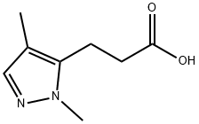 1,4-Dimethyl-1H-pyrazole-5-propanoic acid 化学構造式