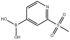 Boronic acid, B-[2-(methylsulfonyl)-4-pyridinyl]-,1536398-74-9,结构式