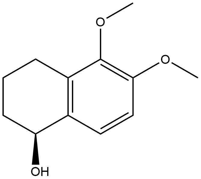 (S)-1,2,3,4-Tetrahydro-5,6-dimethoxy-1-naphthalenol 化学構造式