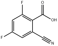 2-氰基-4,6-二氟苯甲酸, 1536786-90-9, 结构式