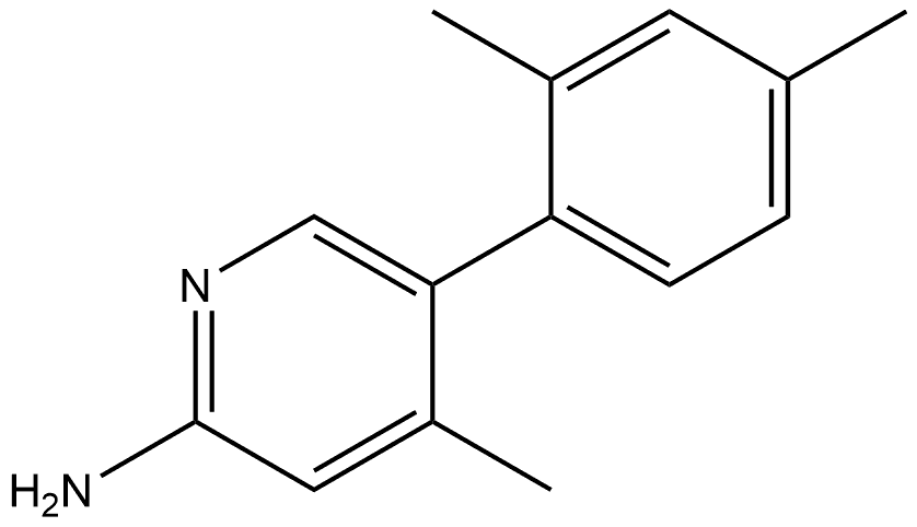 5-(2,4-Dimethylphenyl)-4-methyl-2-pyridinamine Structure