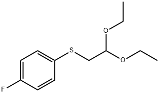 Benzene, 1-[(2,2-diethoxyethyl)thio]-4-fluoro- 结构式
