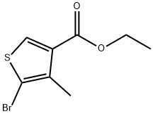 3-Thiophenecarboxylic acid, 5-bromo-4-methyl-, ethyl ester,1536957-18-2,结构式