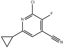 2-Chloro-6-cyclopropyl-3-fluoro-4-pyridinecarbonitrile Structure