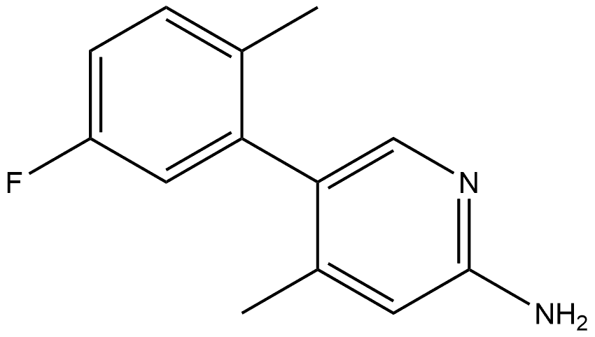 5-(5-Fluoro-2-methylphenyl)-4-methyl-2-pyridinamine,1537036-51-3,结构式