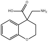 4-(Aminomethyl)chroman-4-carboxylic acid 化学構造式