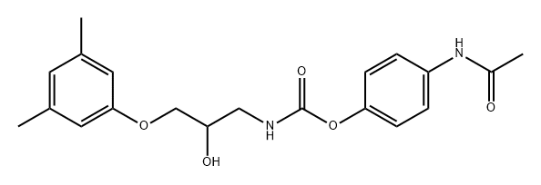 Carbamic acid, [3-(3,5-dimethylphenoxy)-2-hydroxypropyl]-, 4-(acetylamino)phenyl ester (9CI) Struktur