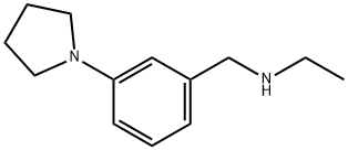 Benzenemethanamine, N-ethyl-3-(1-pyrrolidinyl)- 化学構造式