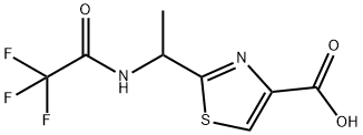 2-(1-(2,2,2-三氟乙酰氨基)乙基)噻唑-4-羧酸, 1537678-28-6, 结构式