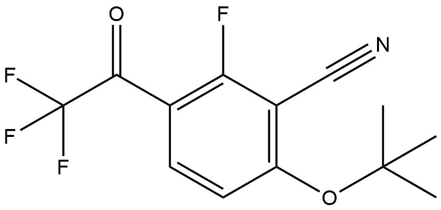 6-(Tert-butoxy)-2-fluoro-3-(2,2,2-trifluoroacetyl)benzonitrile Structure