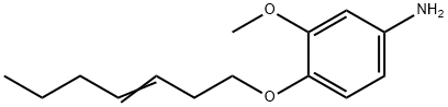 Benzenamine, 4-(3-hepten-1-yloxy)-3-methoxy- 化学構造式