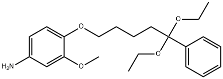 Benzenamine, 4-[(5,5-diethoxy-5-phenylpentyl)oxy]-3-methoxy- Structure