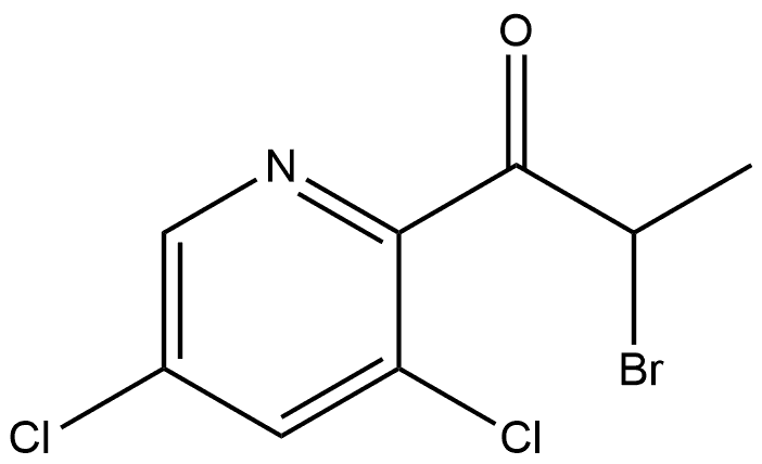 2-bromo-1-(3,5-dichloropyridin-2-yl)propan-1-one Struktur