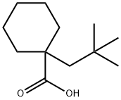 1-(2,2-dimethylpropyl)cyclohexane-1-carboxylic
acid Struktur