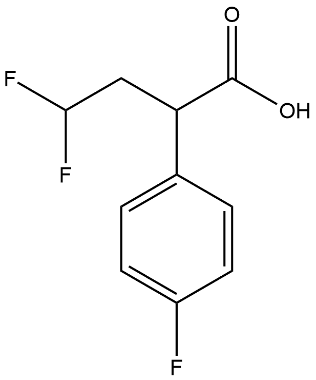 4,4-二氟-2-(4-氟苯基)丁酸, 1538957-14-0, 结构式