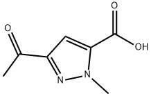 1H-Pyrazole-5-carboxylic acid, 3-acetyl-1-methyl- Structure