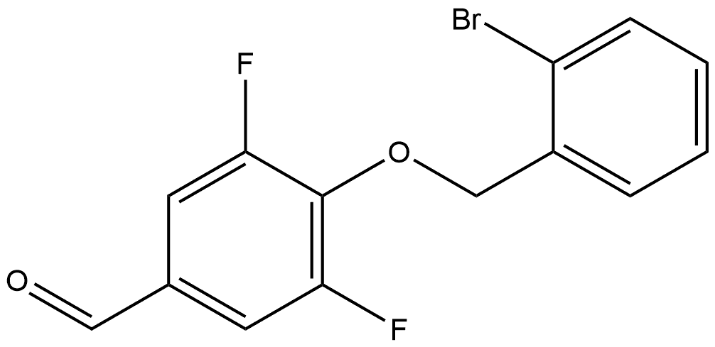 4-[(2-Bromophenyl)methoxy]-3,5-difluorobenzaldehyde Struktur