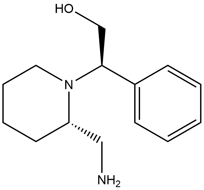 1-Piperidineethanol, 2-(aminomethyl)-β-phenyl-, (βR,2S)- Struktur