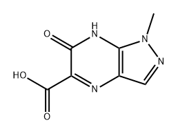 1H-Pyrazolo[3,4-b]pyrazine-5-carboxylic acid, 6,7-dihydro-1-methyl-6-oxo- 化学構造式