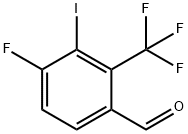 Benzaldehyde, 4-fluoro-3-iodo-2-(trifluoromethyl)- Structure