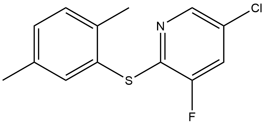 5-Chloro-2-[(2,5-dimethylphenyl)thio]-3-fluoropyridine,1539834-30-4,结构式