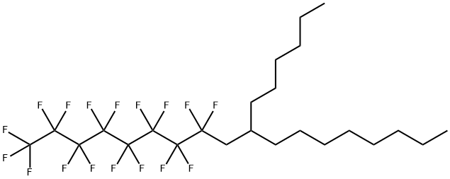 Octadecane, 1,1,1,2,2,3,3,4,4,5,5,6,6,7,7,8,8-heptadecafluoro-10-hexyl- Struktur