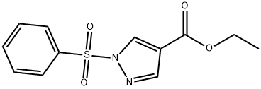 1H-Pyrazole-4-carboxylic acid, 1-(phenylsulfonyl)-, ethyl ester Structure