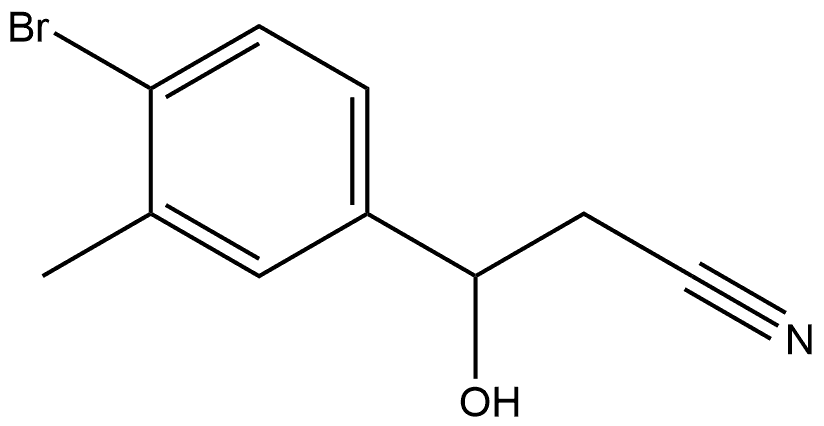 4-Bromo-β-hydroxy-3-methylbenzenepropanenitrile,1540349-84-5,结构式