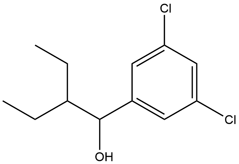 3,5-Dichloro-α-(1-ethylpropyl)benzenemethanol Structure