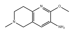 1,6-Naphthyridin-3-amine, 5,6,7,8-tetrahydro-2-methoxy-6-methyl- 化学構造式