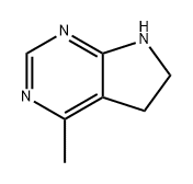 5H-Pyrrolo[2,3-d]pyrimidine, 6,7-dihydro-4-methyl- 化学構造式