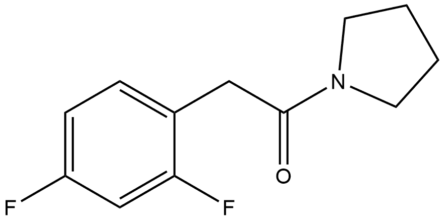 2-(2,4-Difluorophenyl)-1-(1-pyrrolidinyl)ethanone,1541562-45-1,结构式