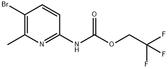 2,2,2-trifluoroethyl N-(5-bromo-6-methylpyridin-2-yl)carbamate Structure