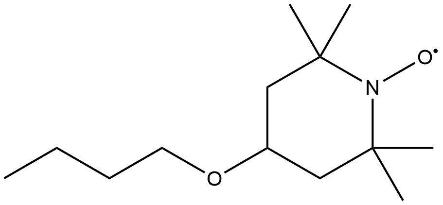4-丁氧基-2,2,6,6-四甲基哌啶-1-氧基, 154186-23-9, 结构式