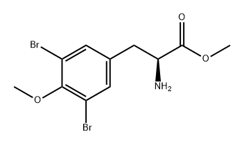 L-Tyrosine, 3,5-dibromo-O-methyl-, methyl ester 结构式