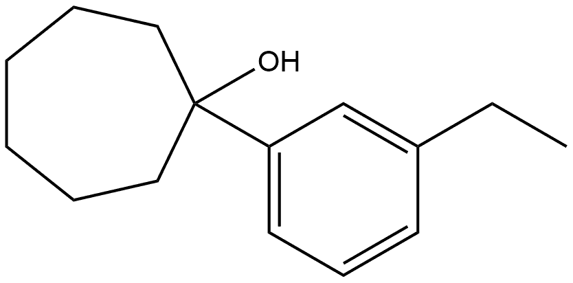1-(3-乙基苯基)环庚醇,1541974-36-0,结构式