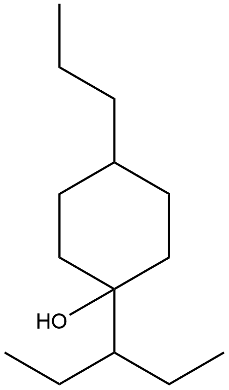 1-(1-Ethylpropyl)-4-propylcyclohexanol Structure