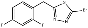1,3,4-Thiadiazole, 2-bromo-5-[(2,4-difluorophenyl)methyl]- Struktur