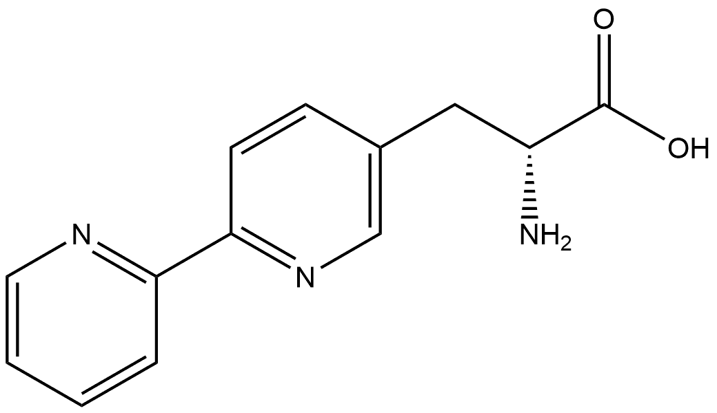 [2,2'-BIPYRIDINE]-5-PROPANOIC ACID, Α-AMINO-,(ΑR)-,1542530-00-6,结构式