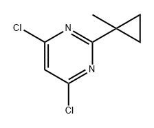 4,6-二氯-2-(1-甲基环丙基)嘧啶 结构式