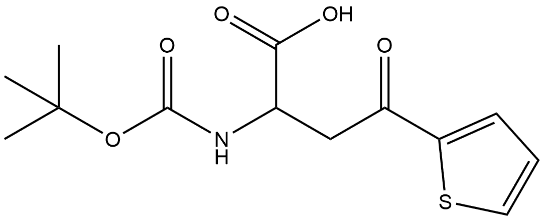 2-{[(tert-butoxy)carbonyl]amino}-4-oxo-4-(thiophen-2-yl)butanoic acid Structure