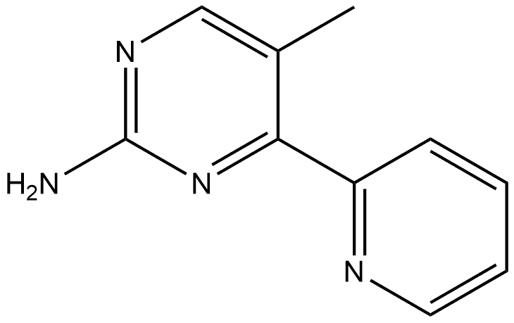 5-甲基-4-(2-吡啶基)嘧啶-2-胺,1542712-53-7,结构式