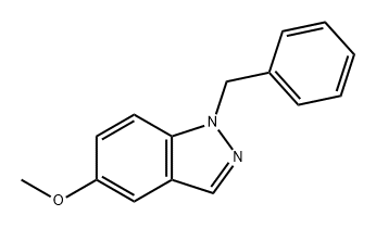 1H-Indazole, 5-methoxy-1-(phenylmethyl)- Structure