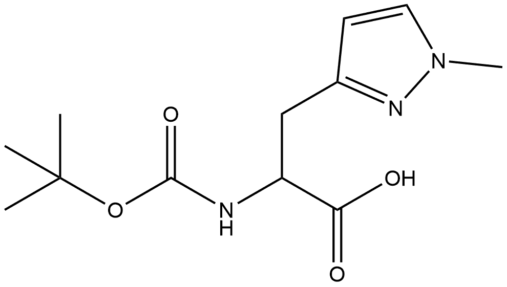 1H-Pyrazole-3-propanoic acid, α-[[(1,1-dimethylethoxy)carbonyl]amino]-1-methyl- Structure