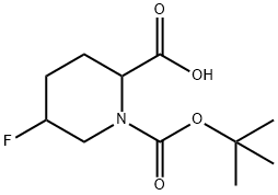 1,2-Piperidinedicarboxylic acid, 5-fluoro-, 1-(1,1-dimethylethyl) ester Struktur