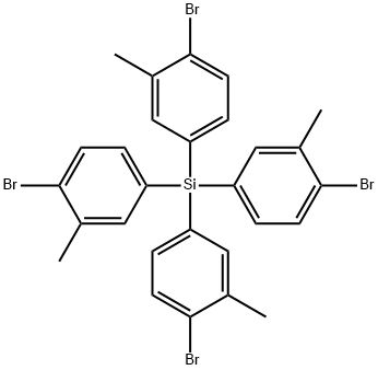 tetrakis(4-bromo-3-methylphenyl)silane Structure