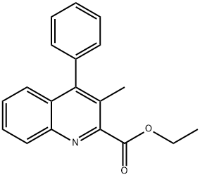 2-Quinolinecarboxylic acid, 3-methyl-4-phenyl-, ethyl ester Structure