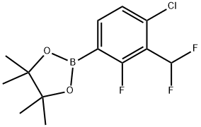 2-(4-Chloro-3-(difluoromethyl)-2-fluorophenyl)-4,4,5,5-tetramethyl-1,3,2-dioxaborolane 结构式