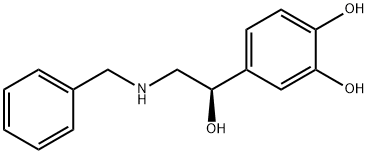 1,2-Benzenediol, 4-[(1R)-1-hydroxy-2-[(phenylmethyl)amino]ethyl]- 化学構造式