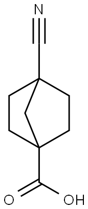 Bicyclo[2.2.1]heptane-1-carboxylic acid, 4-cyano- Structure